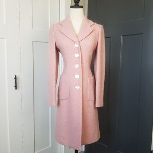 Banana Republic Vintage Pink Wool Long Coat XS